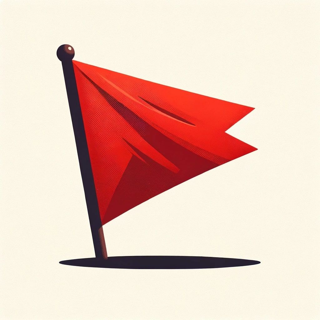 Imagen de una simple bander triangular.