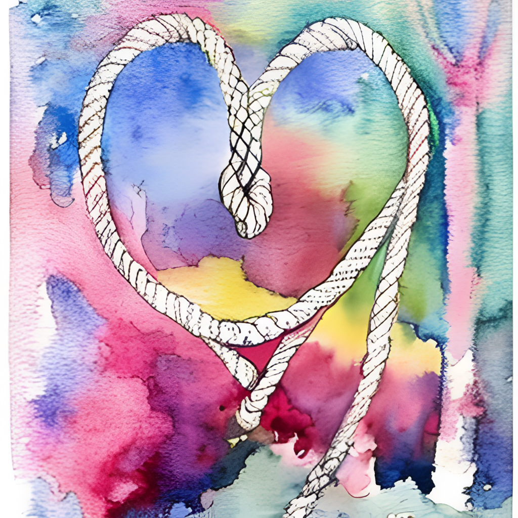 Amor con cuerdas pintura.